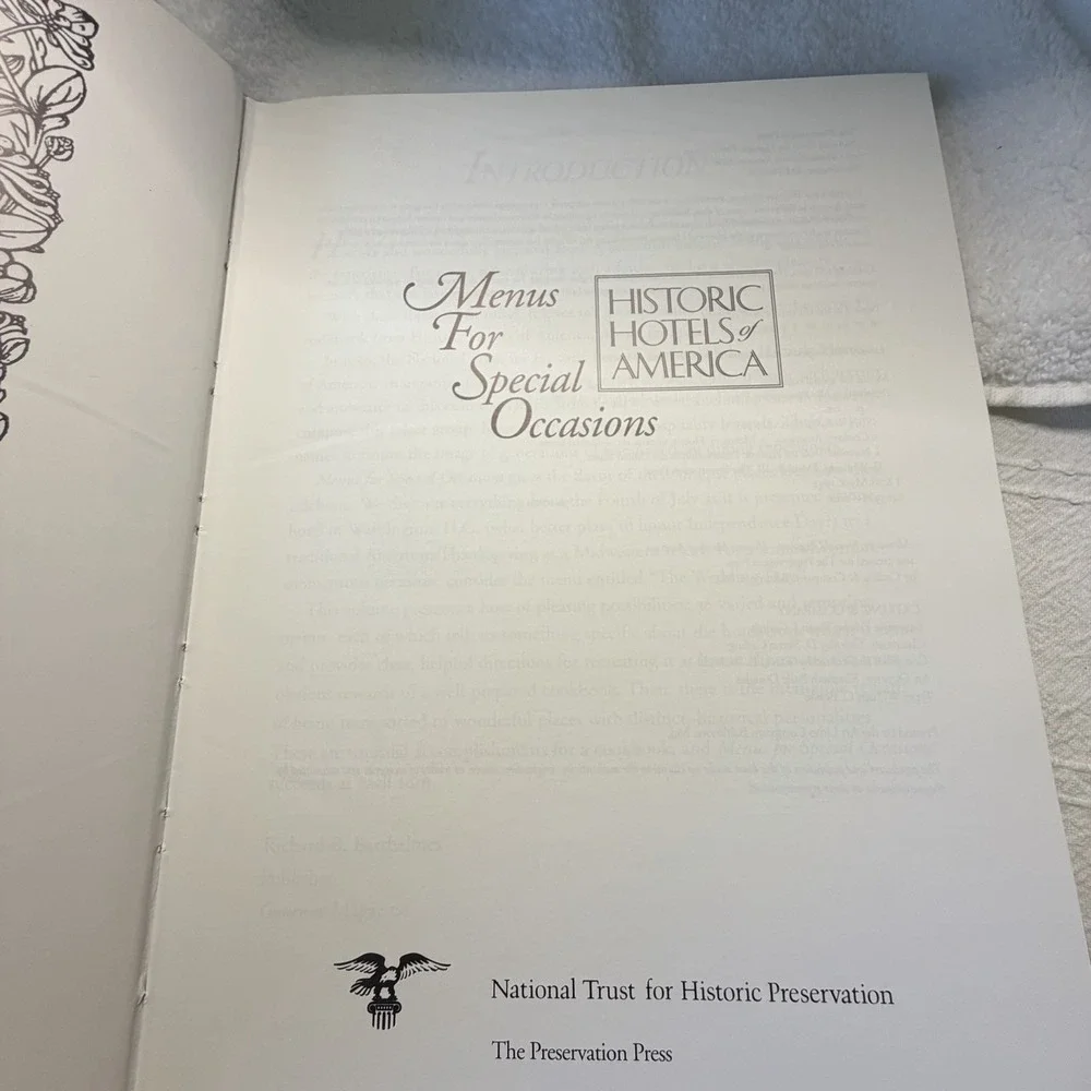Menus for Special Occasions from Historic Hotels of America by National Trust...